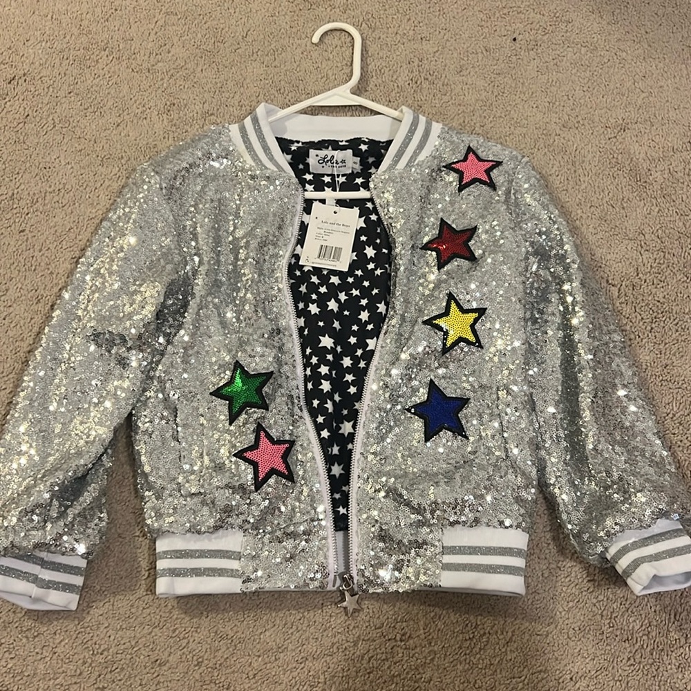 Lola & the boys sequin unicorn jacket size 8 NWT